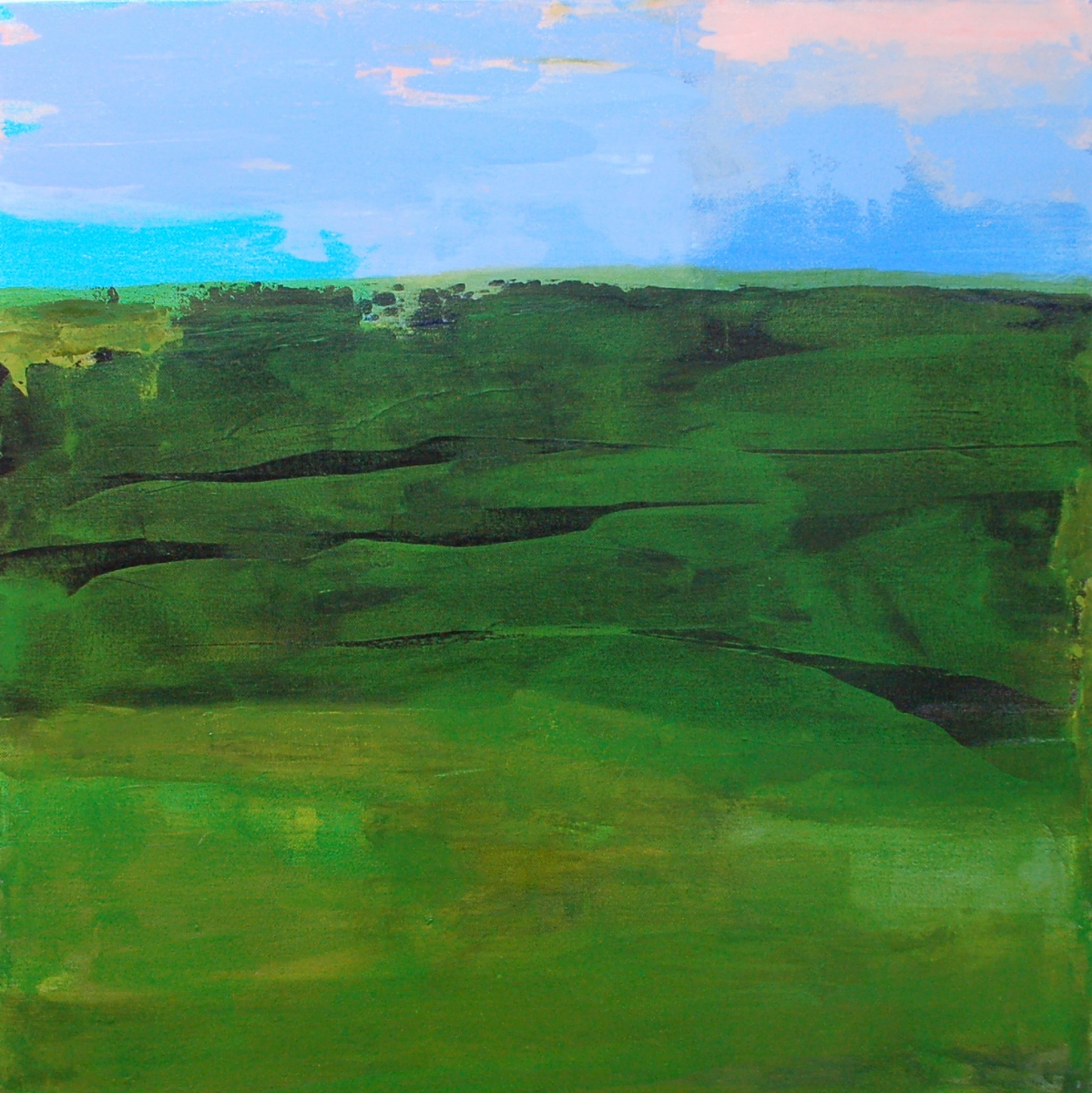 Landscape with Green, 24" x 24"<br />Acrylic on Canvas