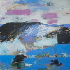 Sky With Pink Clouds, 30” x 30” Acrylic on canvas – SOLD