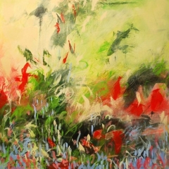 Garden I, 36” x 36” Acrylic on canvas – SOLD