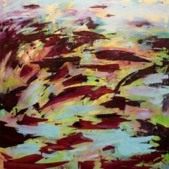 Leaves in Motion, 60” x 48” Acrylic on canvas - SOLD