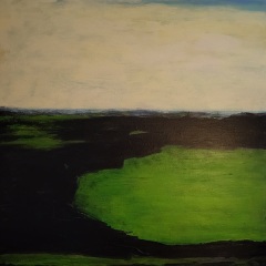 Point of Arrival, 36" x 36" Acrylic on canvas