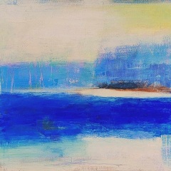 Riverwalk, 30" x 30" Acrylic on canvas