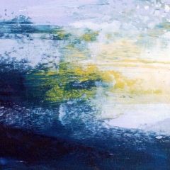 Reflections III, 6"x9" Oil and cold wax on arches oil paper