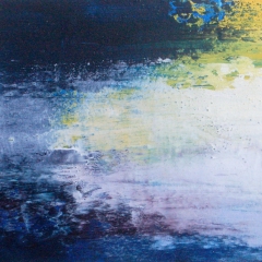 Reflections IV, 6"x9" Oil and cold wax on arches oil paper
